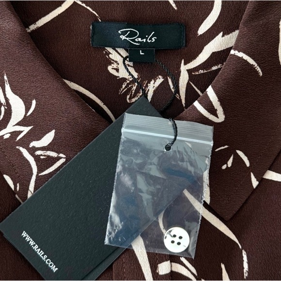 NWT Rails Kate Silk Shirt L - Picture 7 of 8